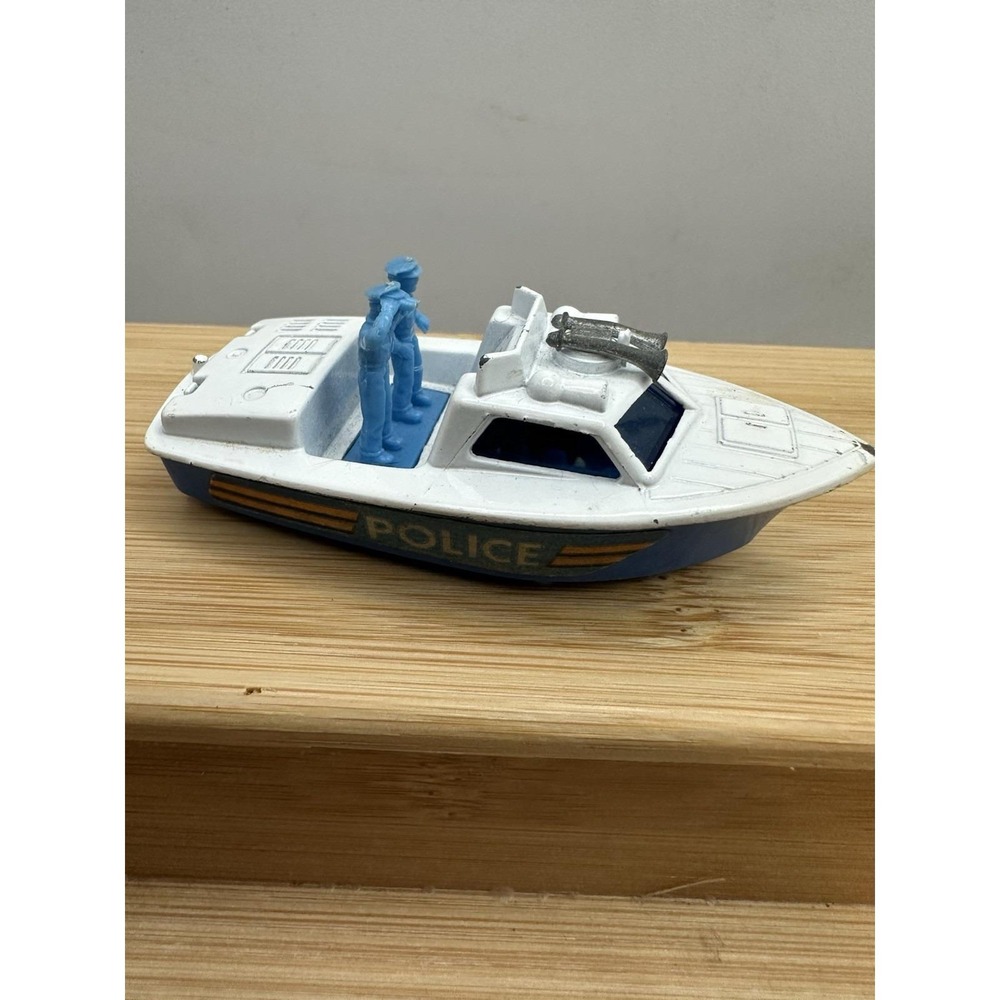 1976 Matchbox Superfast #52‎ Police Launch Boat, #A, 1/64, Vintage, Good!